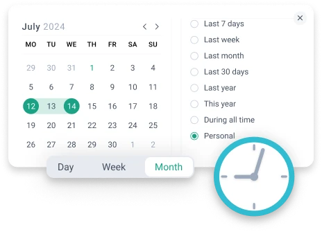 Selecting a time range