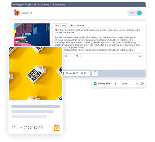 Eliminación automática de publicaciones