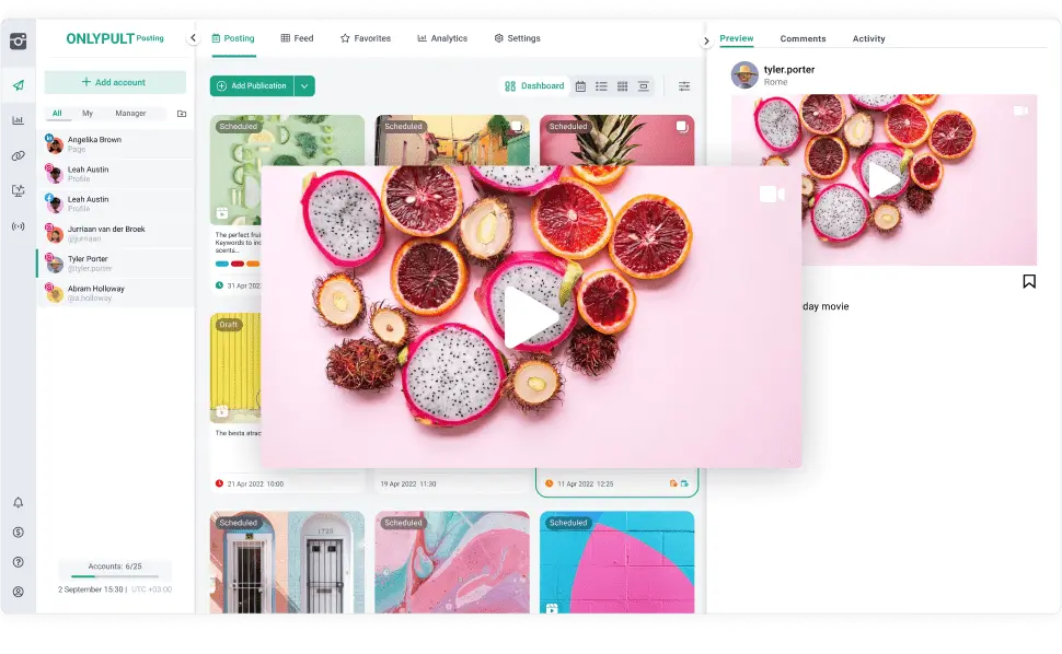 Fotos und Videobeiträge auf Instagram