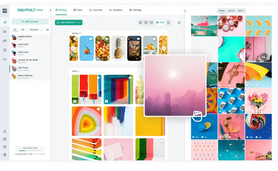 Visueller Instagram-Scheduler