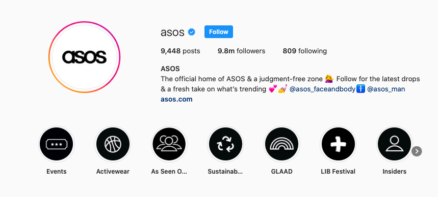 фирменный стиль Asos