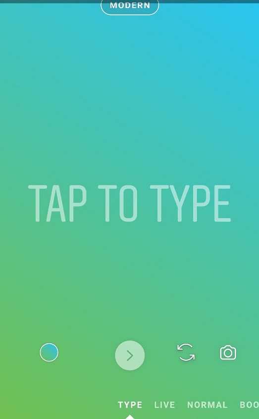 Tap to type