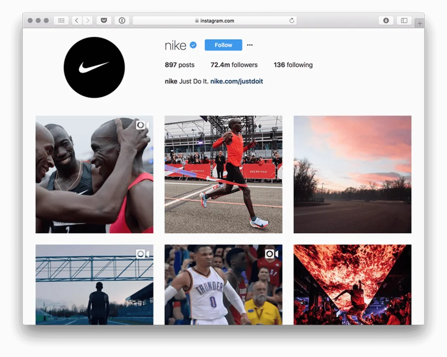 Nike 2025 instagram werbung