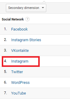 Instagram in Google Analytics